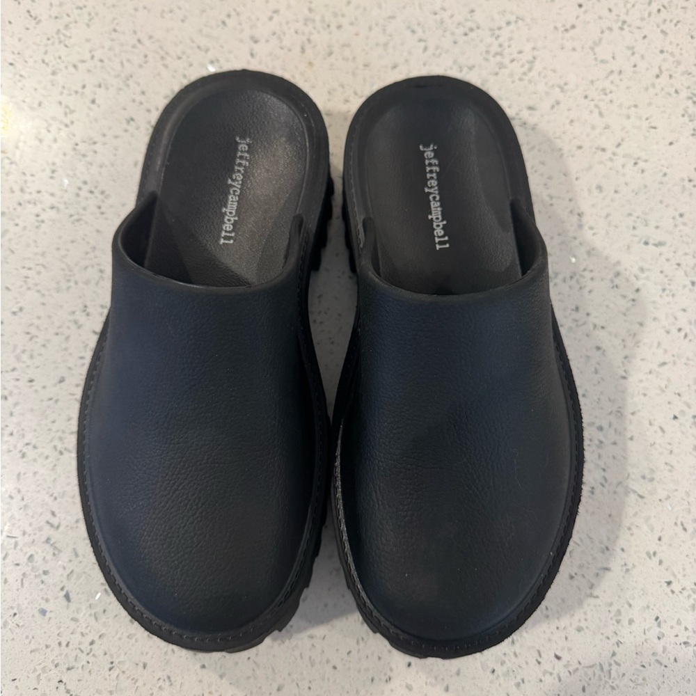 Size 8 Jeffrey Campbell platform mules/slides